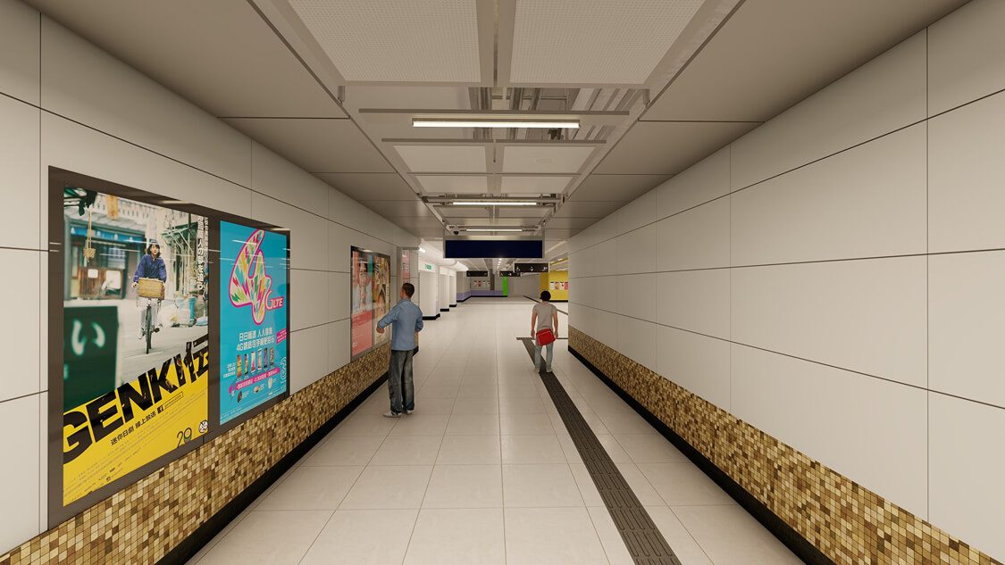 Sung Wong Toi Station Pedestrian Link - INTERIOR WAY TO TICKET COUNTER